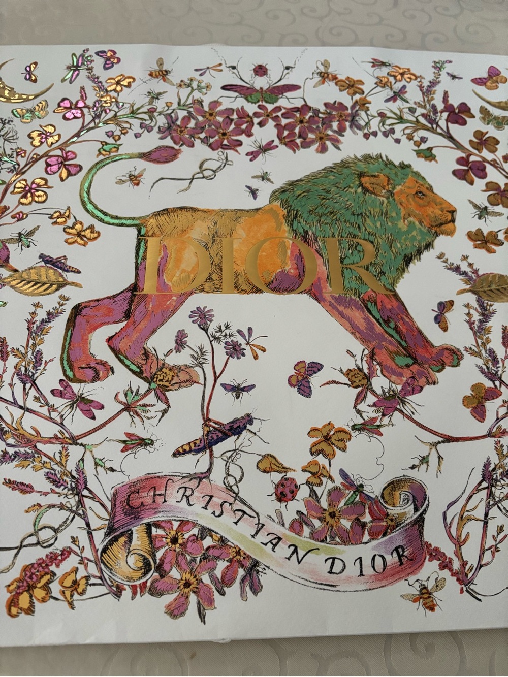 Dior Colorful Floral Lion extra large shopping bag - Picture 2 of 6